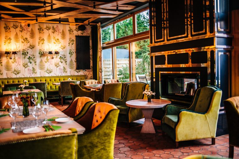 Detal wnętrza restauracji przy ul. Włodarzewska 79